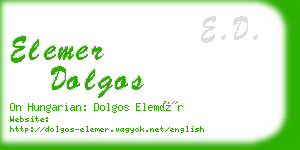 elemer dolgos business card